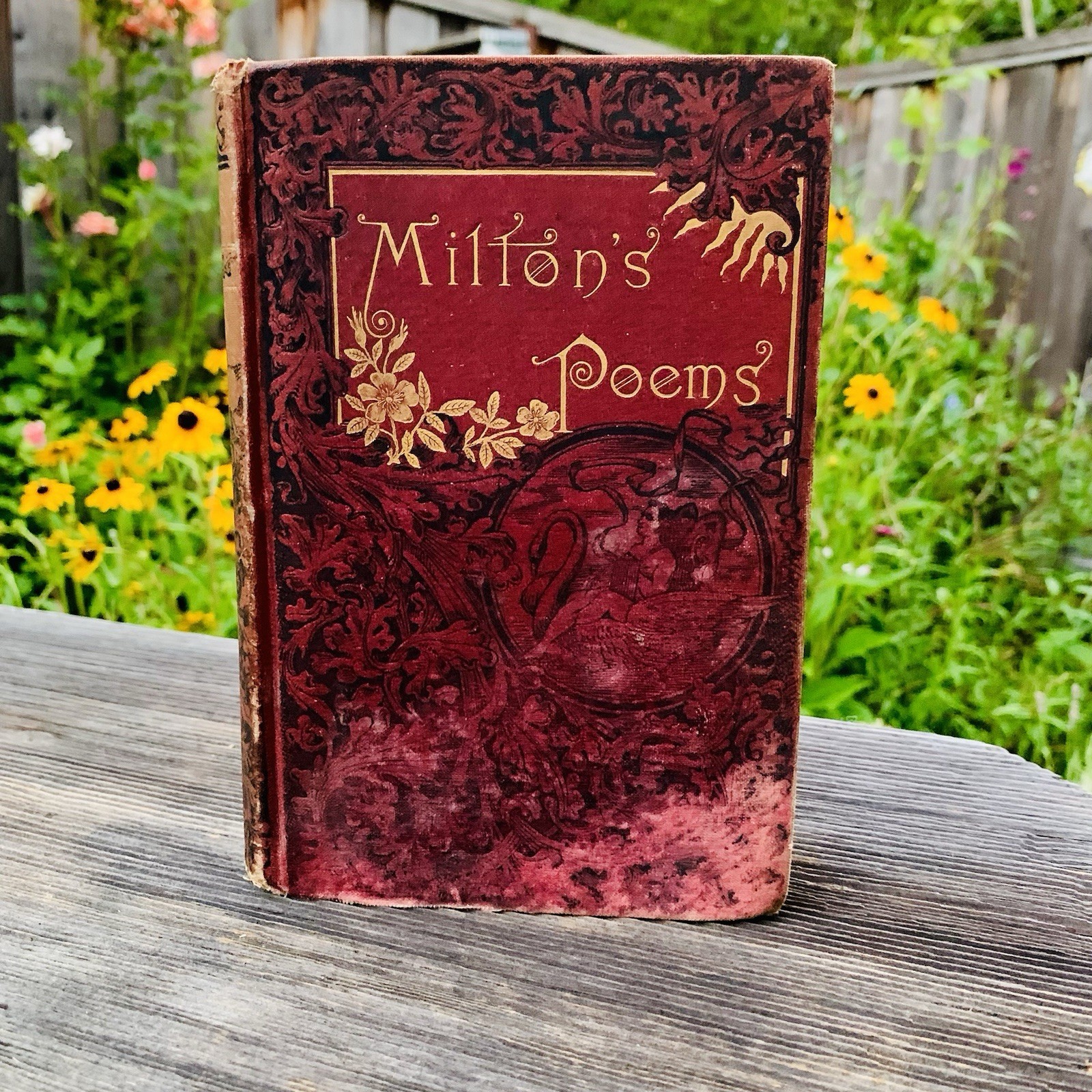 1886 The Poetical Works of John Milton Fine Decorative Binding Gilt Edges READ