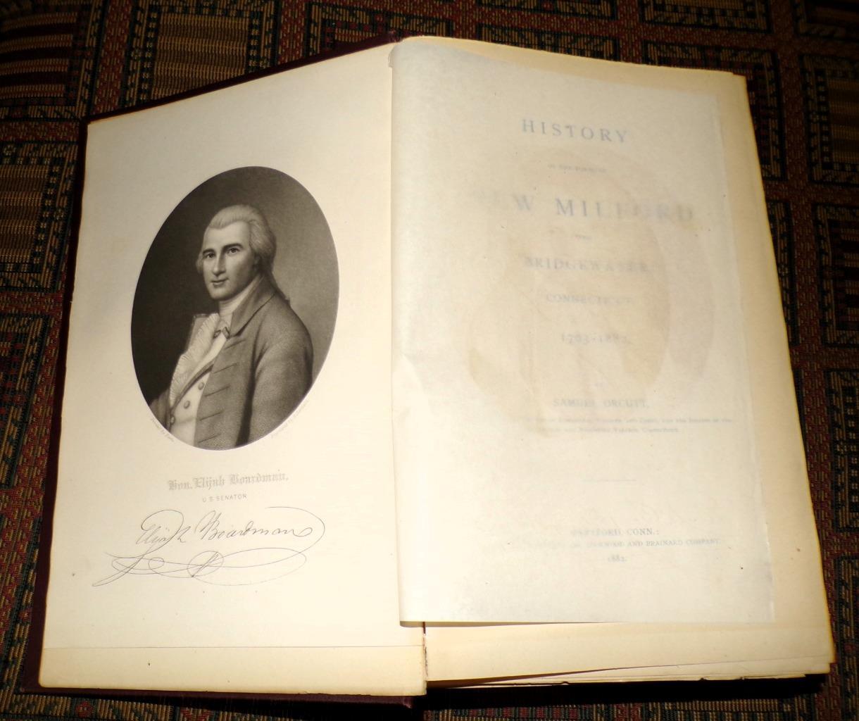 XRARE 1882 History of the Towns of New Milford and Bridgewater, Connecticut maps