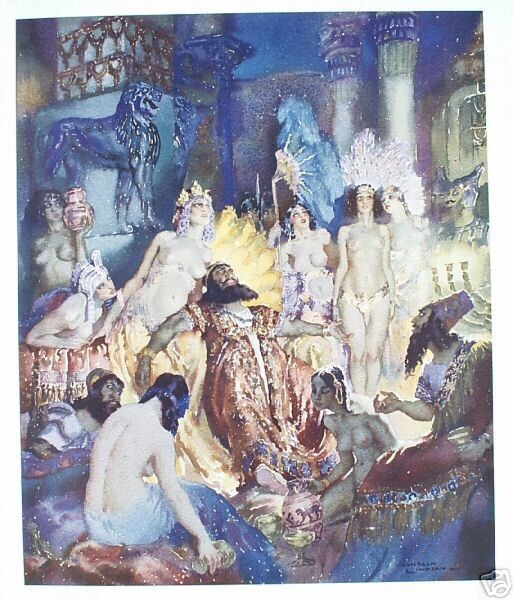 1945 1st NORMAN LINDSAY’S WATERCOLOURS, FOLIO, 1/200, 18 PLATES, FREE EXPRES W/W