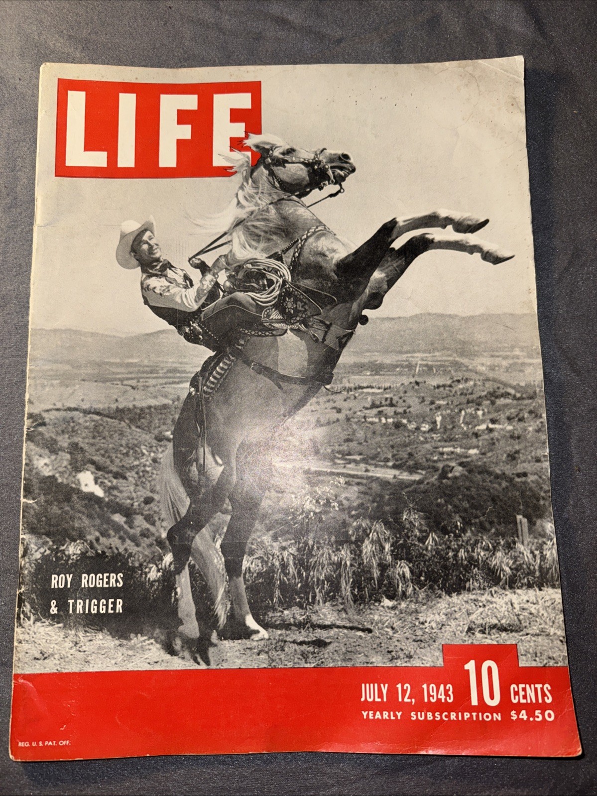Life Magazine July 12 1943 Roy Rogers & Trigger WwII Articles. 113 Pages History
