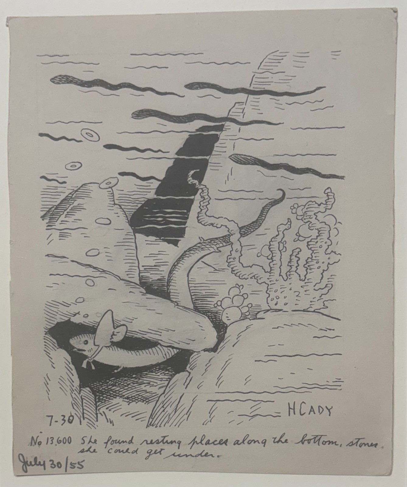 Original HARRISON CADY Ink Ocean ILLUSTRATION for THORNTON BURGESS Bedtime Story
