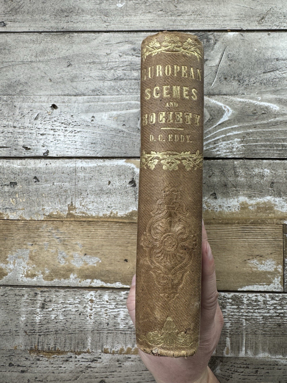 1856 Antique History Book “Europa: Scenes and Society: England, France, etc.”