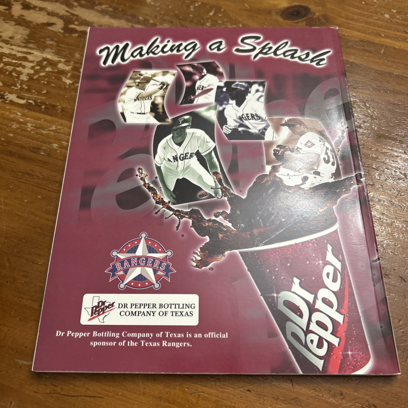2001 Texas Rangers Souvenir Game Program with A-Rod cover July 27-29, 2001