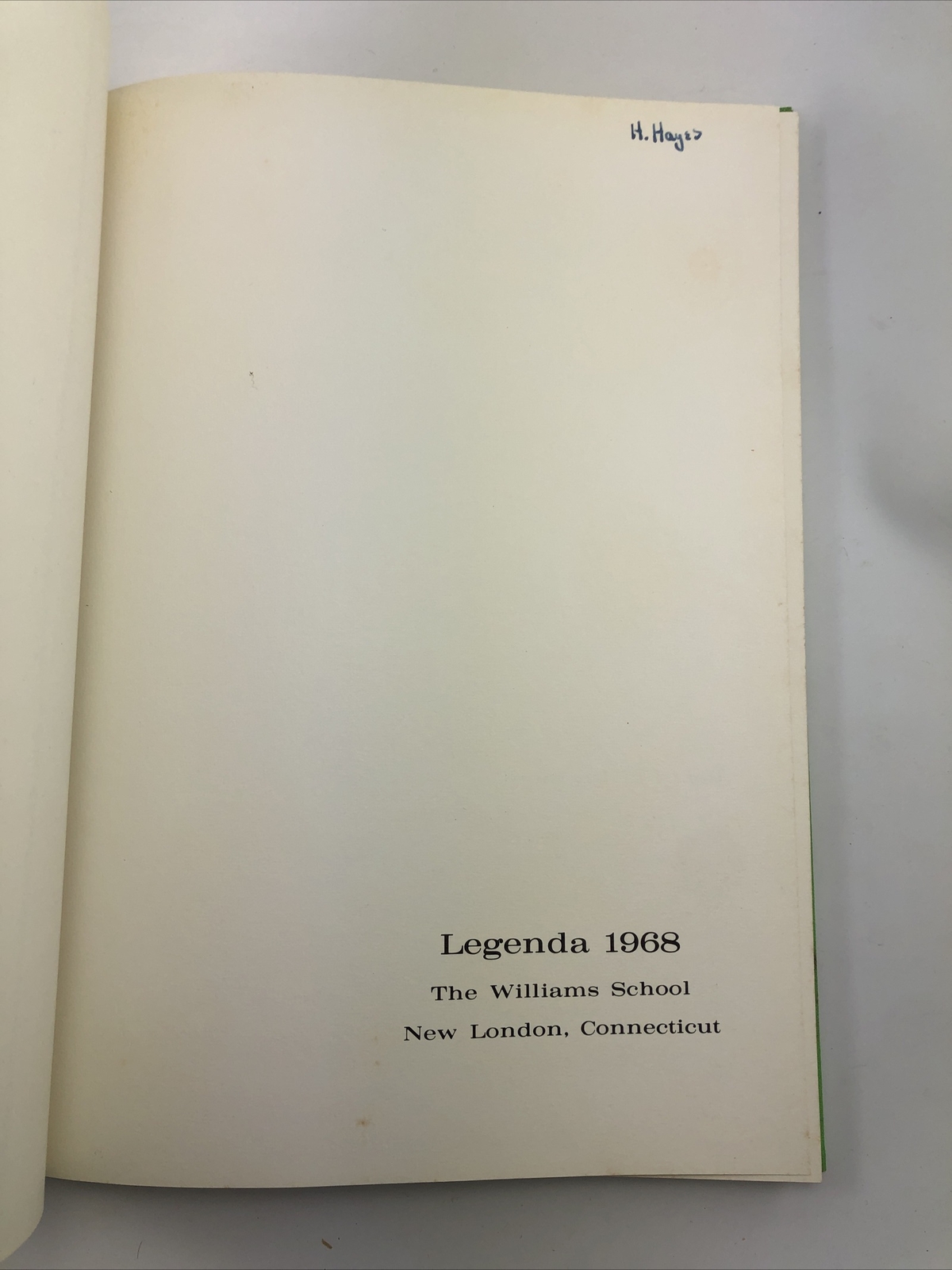 Yearbook : Williams School New London CT Legenda 1968