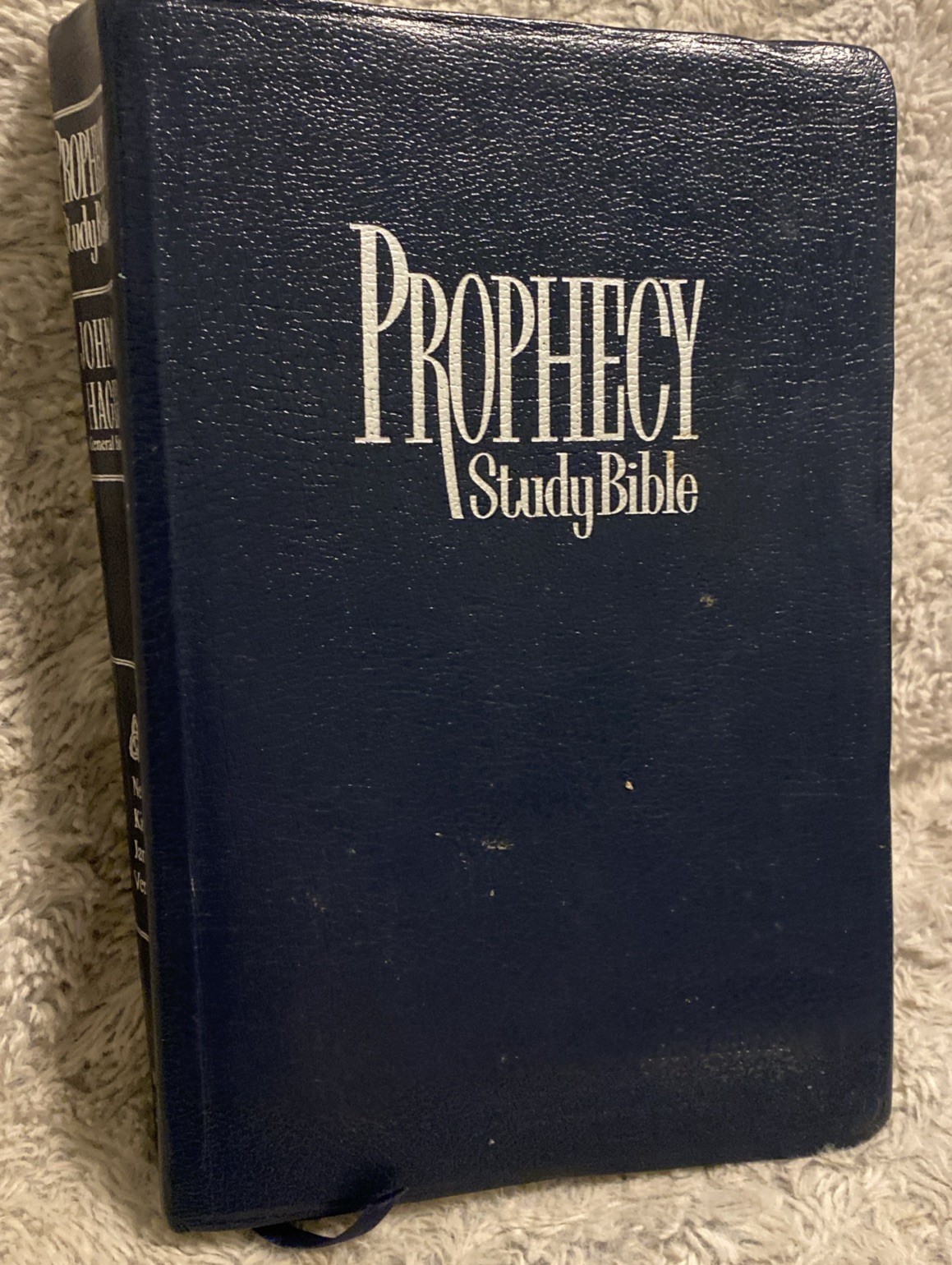 Prophecy Study Bible John C Hagee NKJV 1465B Red Letter 1997 Leather