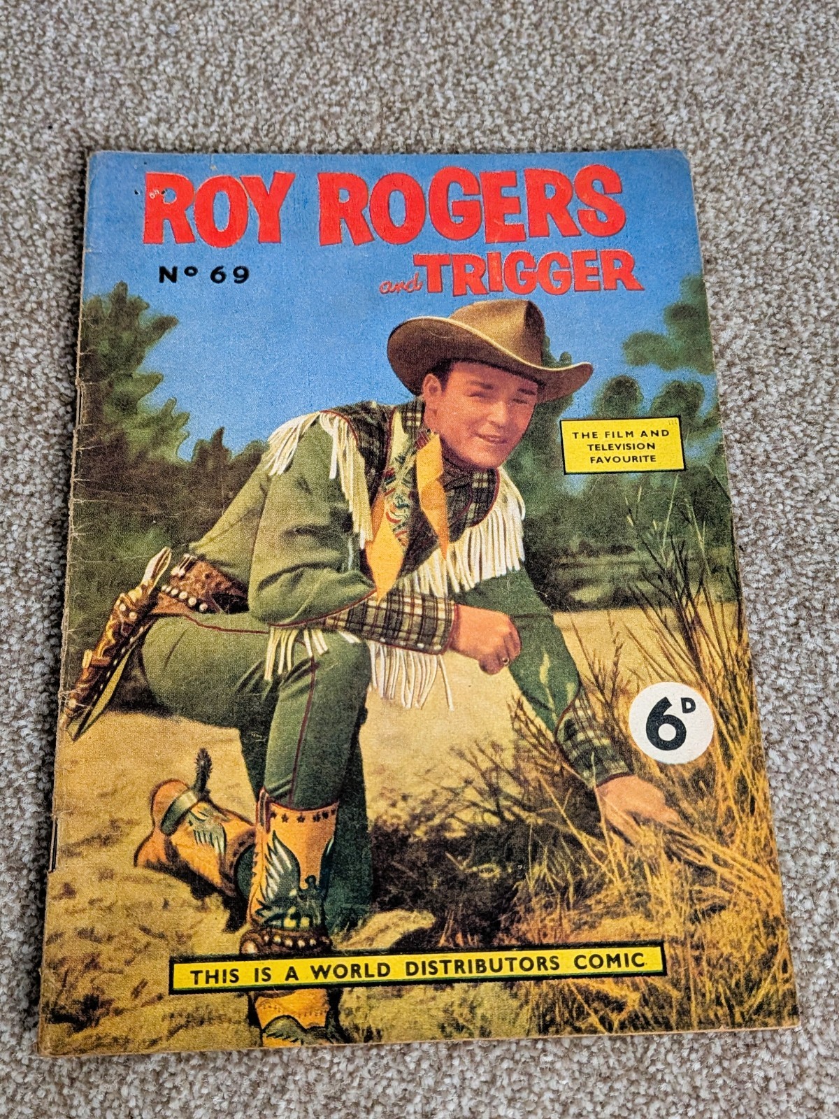 Roy Rogers and Trigger #69 World Distributors UK Comic Vintage Western 1950s
