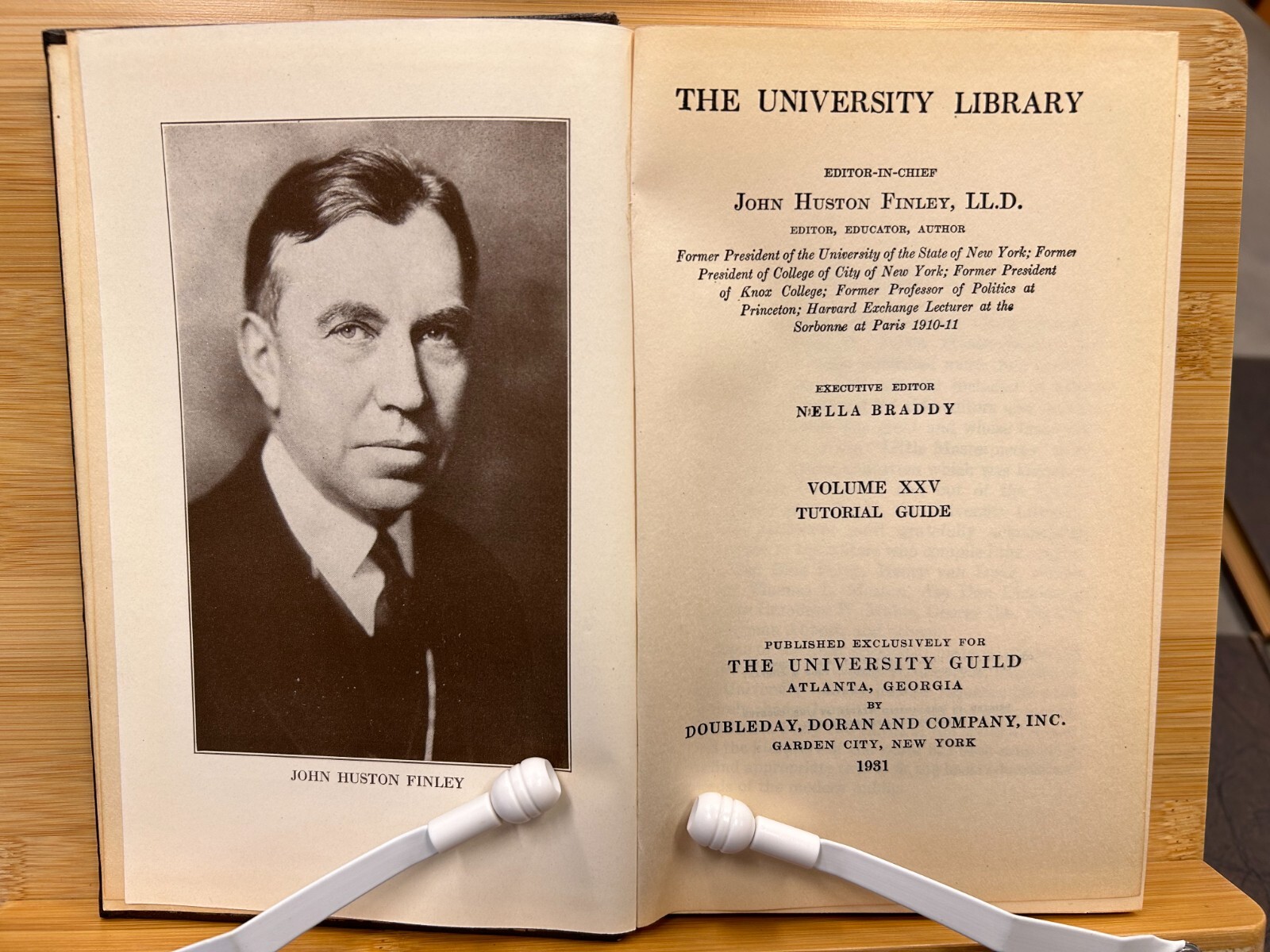 The University Library 8 Assorted Volumes (John Huston Finley – 1931)