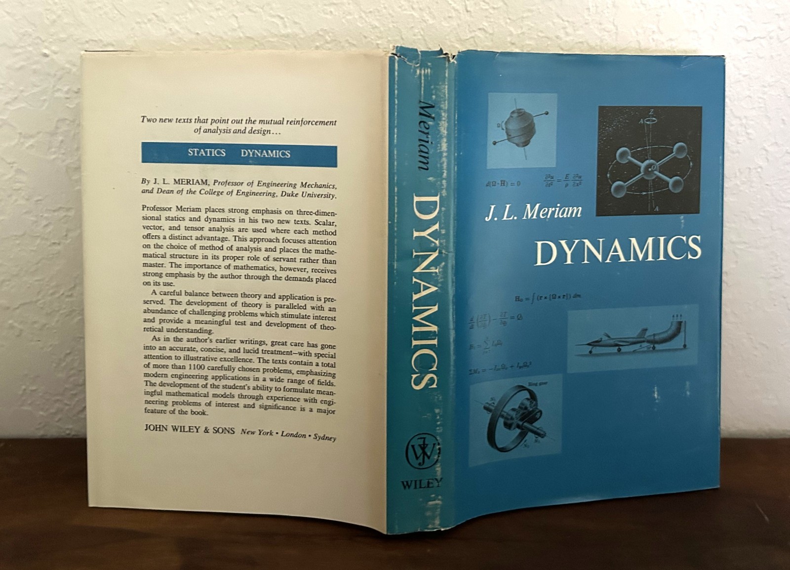 J. L. Meriam Dynamics 1966 2nd Printing Wiley Engineering Mechanics HC DJ
