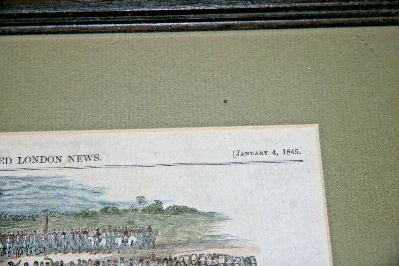 The Illustrated London News July 1845 Hand Colored Engraving Galveston Houston
