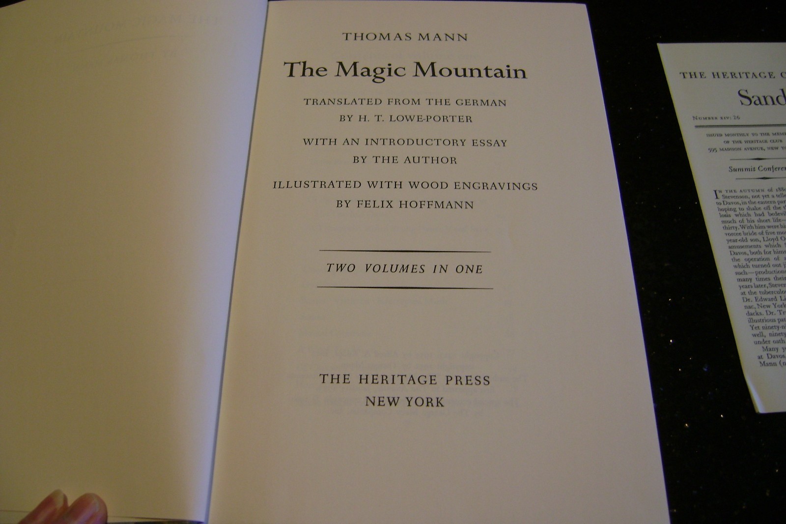 Magic Mountain Thomas Mann 1962 Heritage Press w/Slipcase & Insert 2 Vol in 1