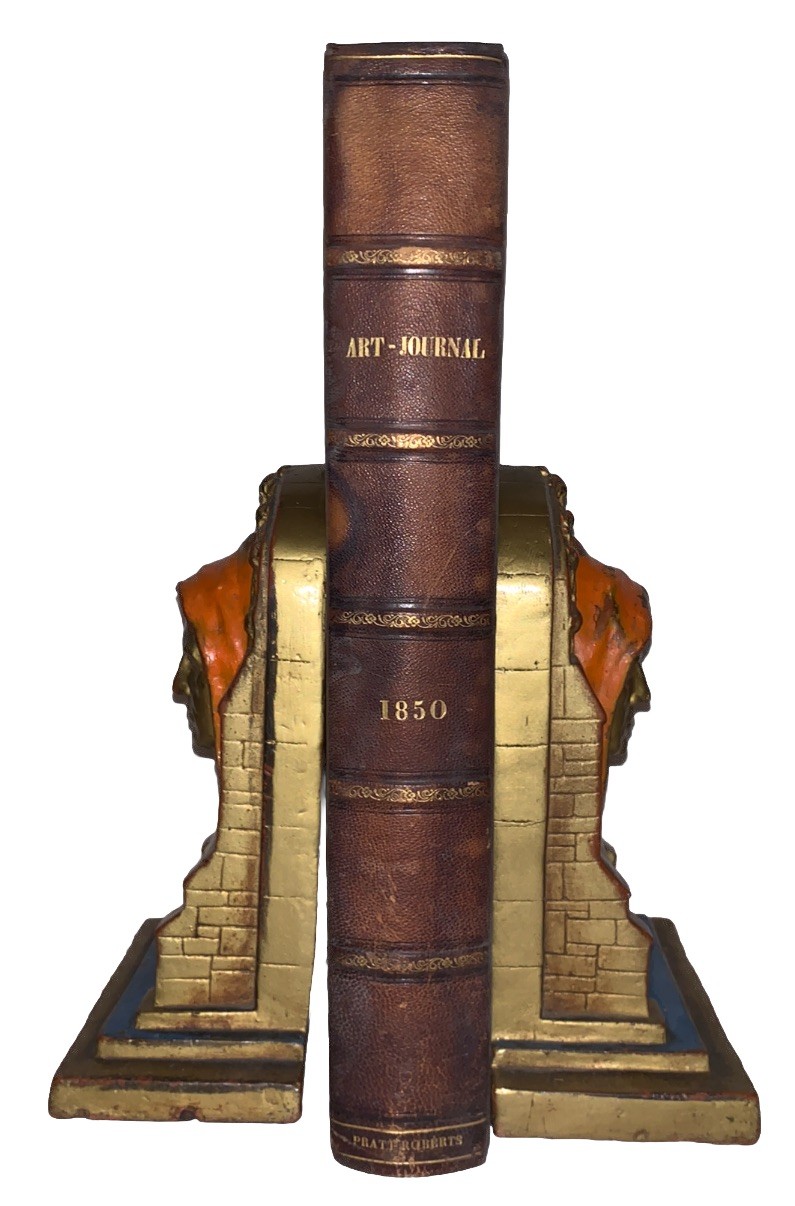 1850, THE ART JOURNAL, Vol. XII, VICTORIAN FINE ART, BEAUTIFUL LEATHER FOLIO