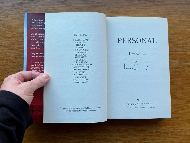 Lee Child Personal 1st UK HC ed SIGNED Fine / Fine