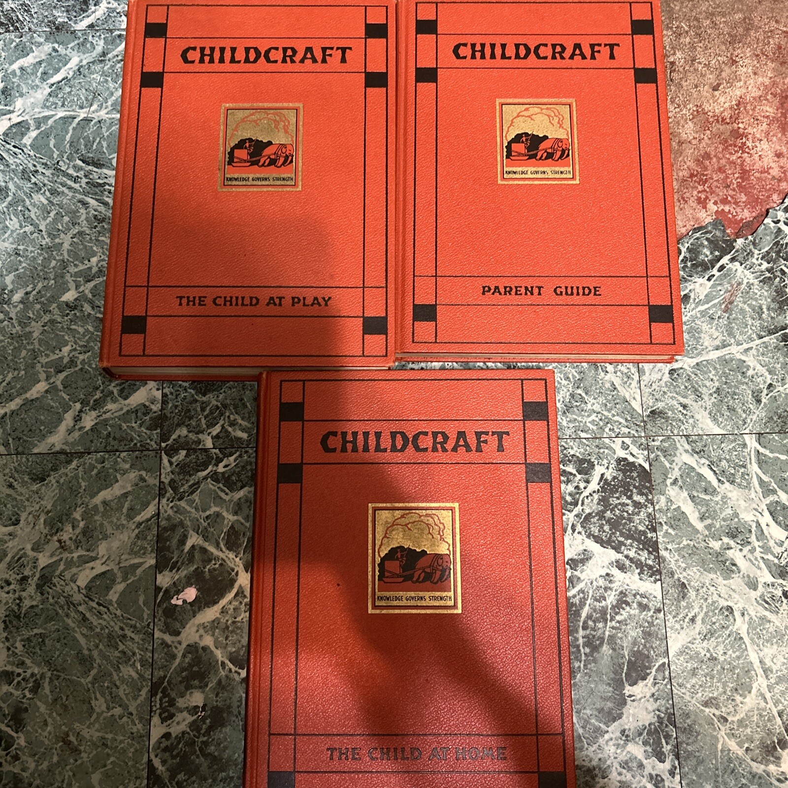 Lot of 3 CHILDCRAFT: Volume 4, Volume 6 & Parent Guide Hardcover Books 1935 W.F
