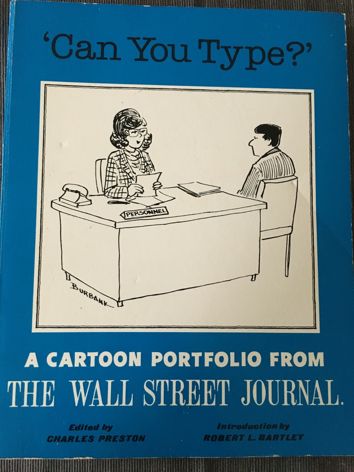 1977 Can You Type? CARTOON PORTFOLIO Wall Street Journal Robert Bartley Preston
