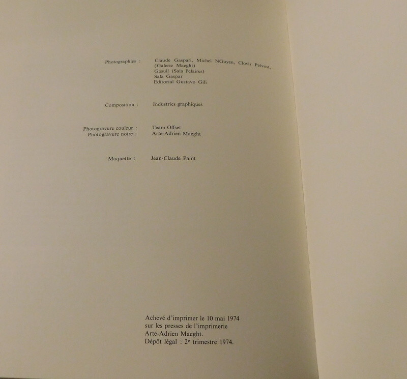 Mirò – Loeuvre Graphique Joan Miró Musee D Art 1974 The Last Lithographs 1987