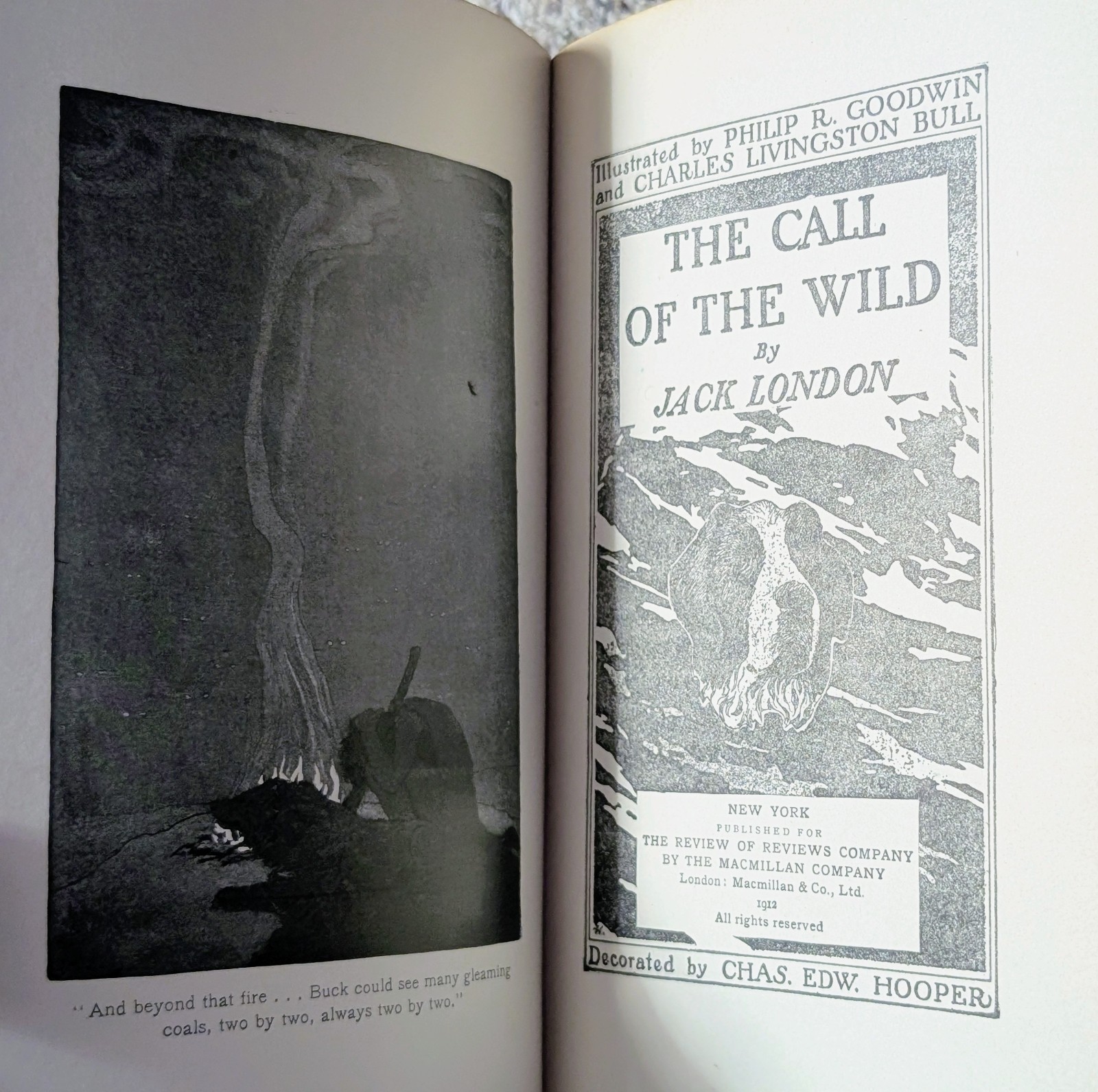 The Call Of The Wild Jack London 1912 Authorized Ed. Macmillan Review Of Reviews