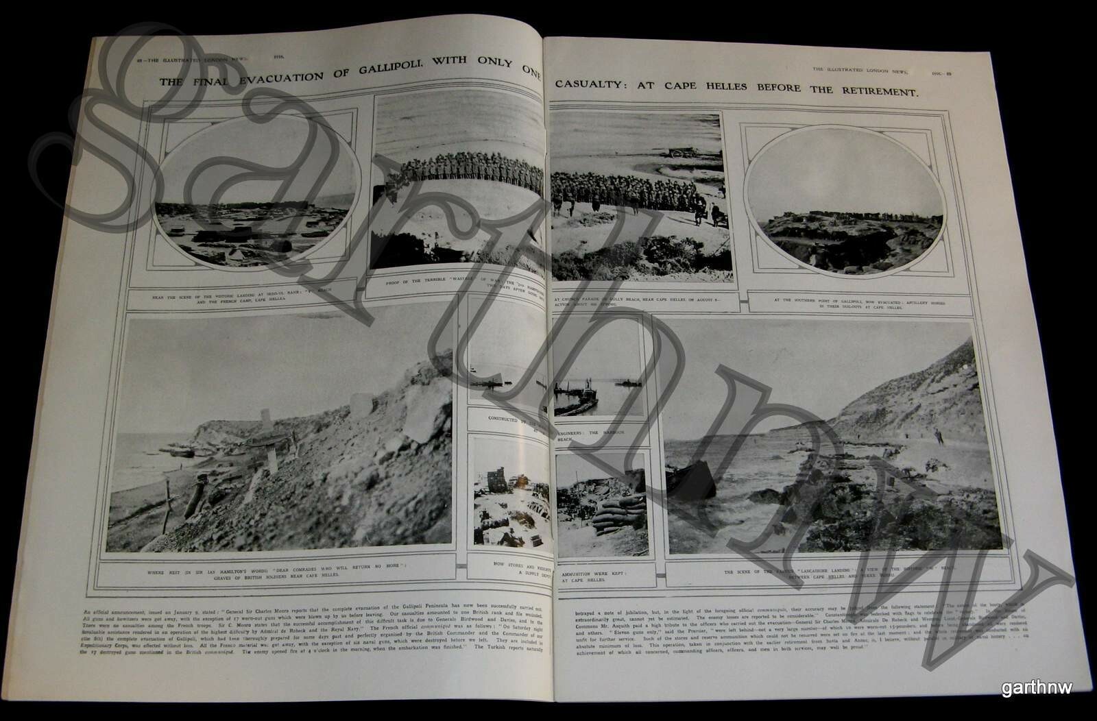 GALLIPOLI FINAL RETREAT 1916 PICTORIAL WORLD WAR I * KING OF SERBIA FLEES KOSOVO