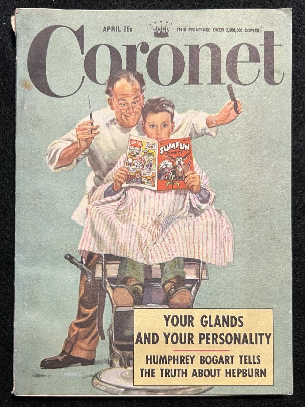 Coronet April 1952 Humphrey Bogart Barbershop Harmony Charles Hawes Cover