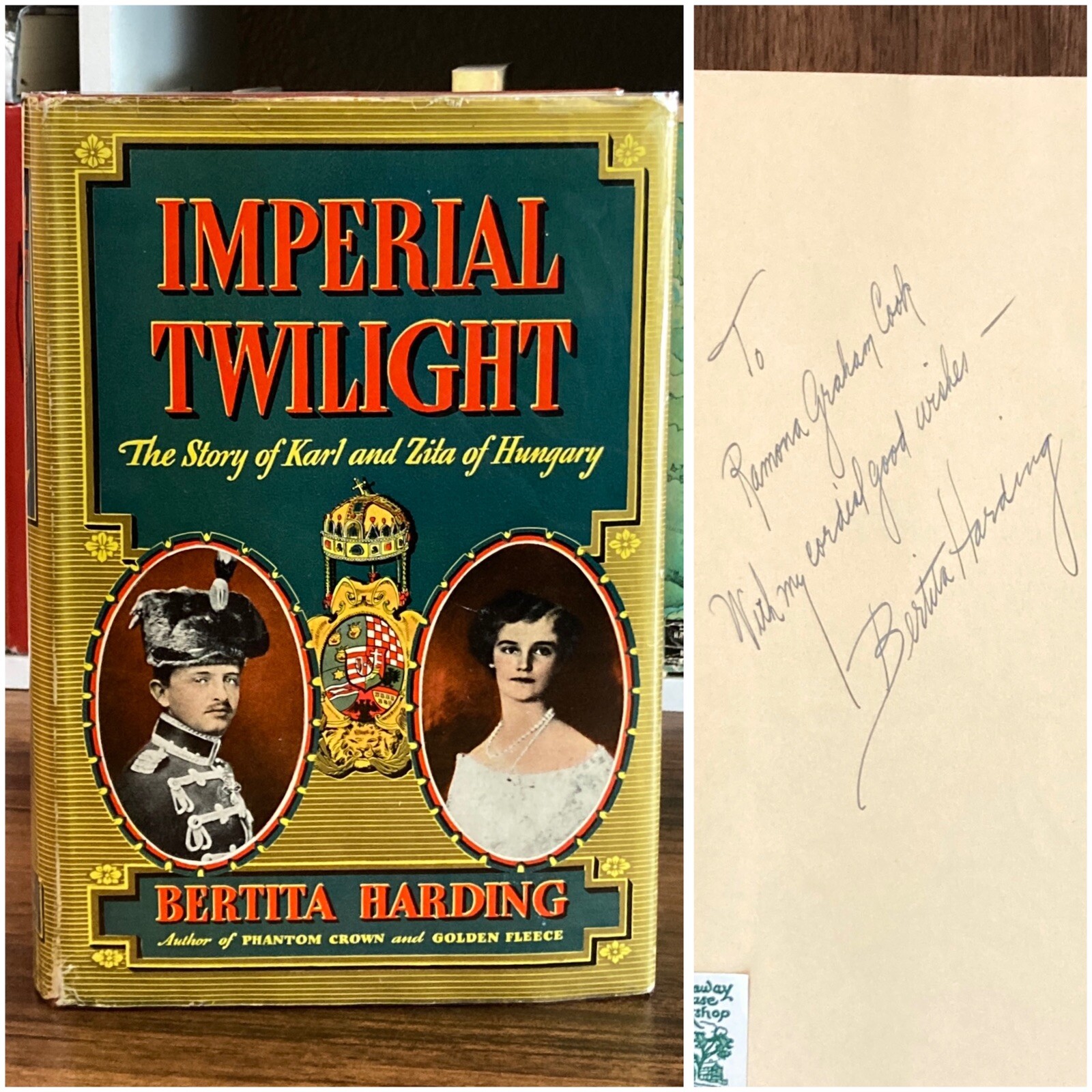*Signed* Imperial Twilight – Bertita Harding (1st edition) Bobbs-Merrill, 1939