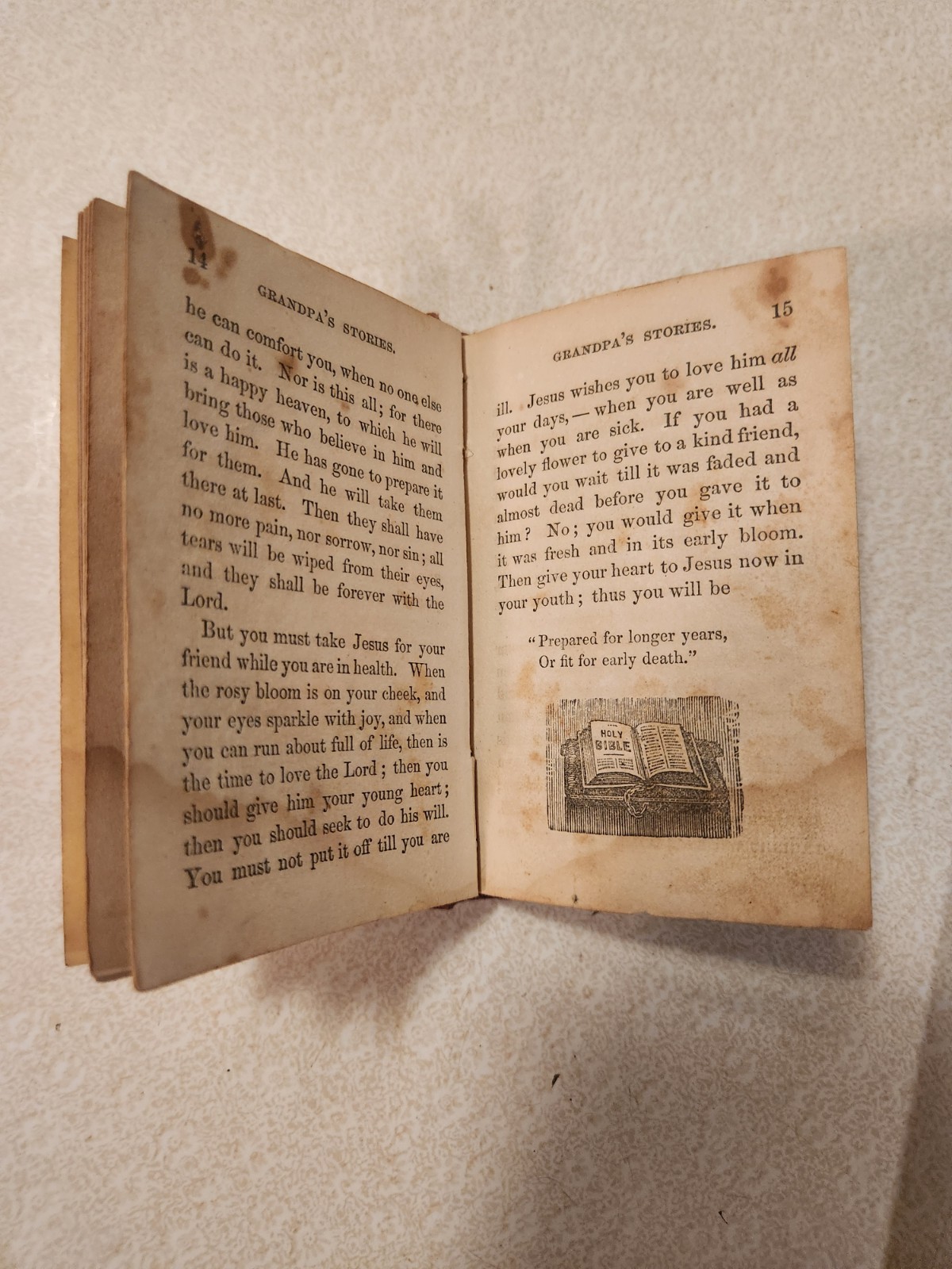 Antique civil war era 1863 Grandpa’s stories – Sunny Bank Stories 4″×3″