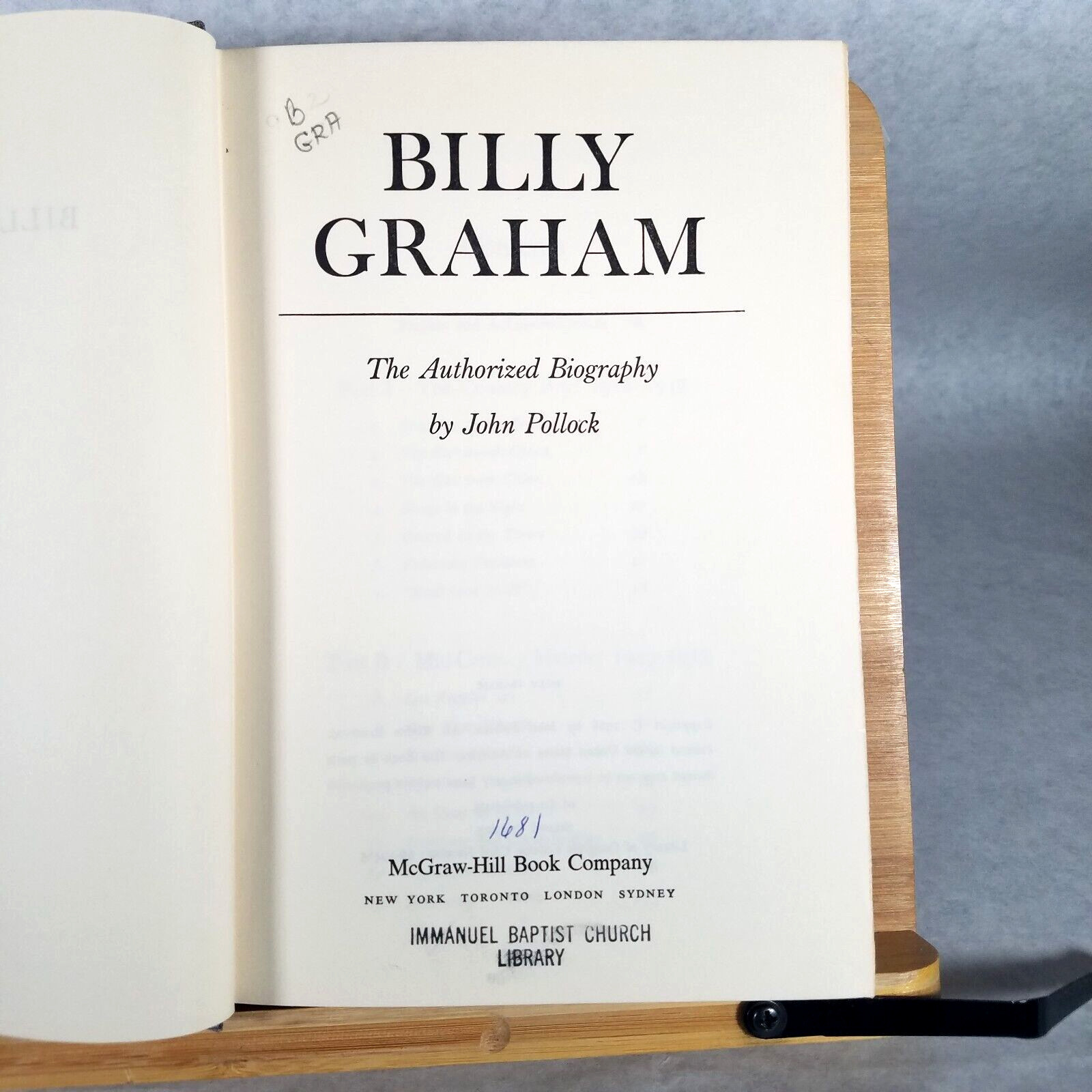 Billy Graham: The Authorized Biography – 1966 Hardcover by John Pollock