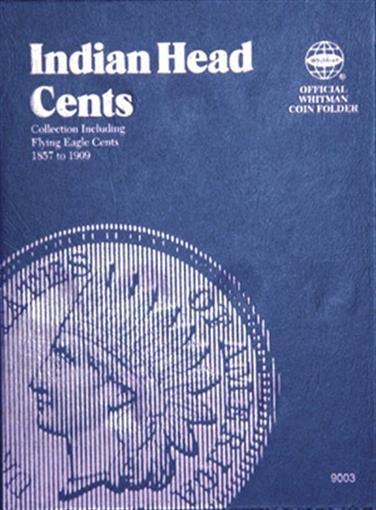 Whitman Blue Folder For US Flying Eagle Indian Cents Coins 1857 1909 Model 9003