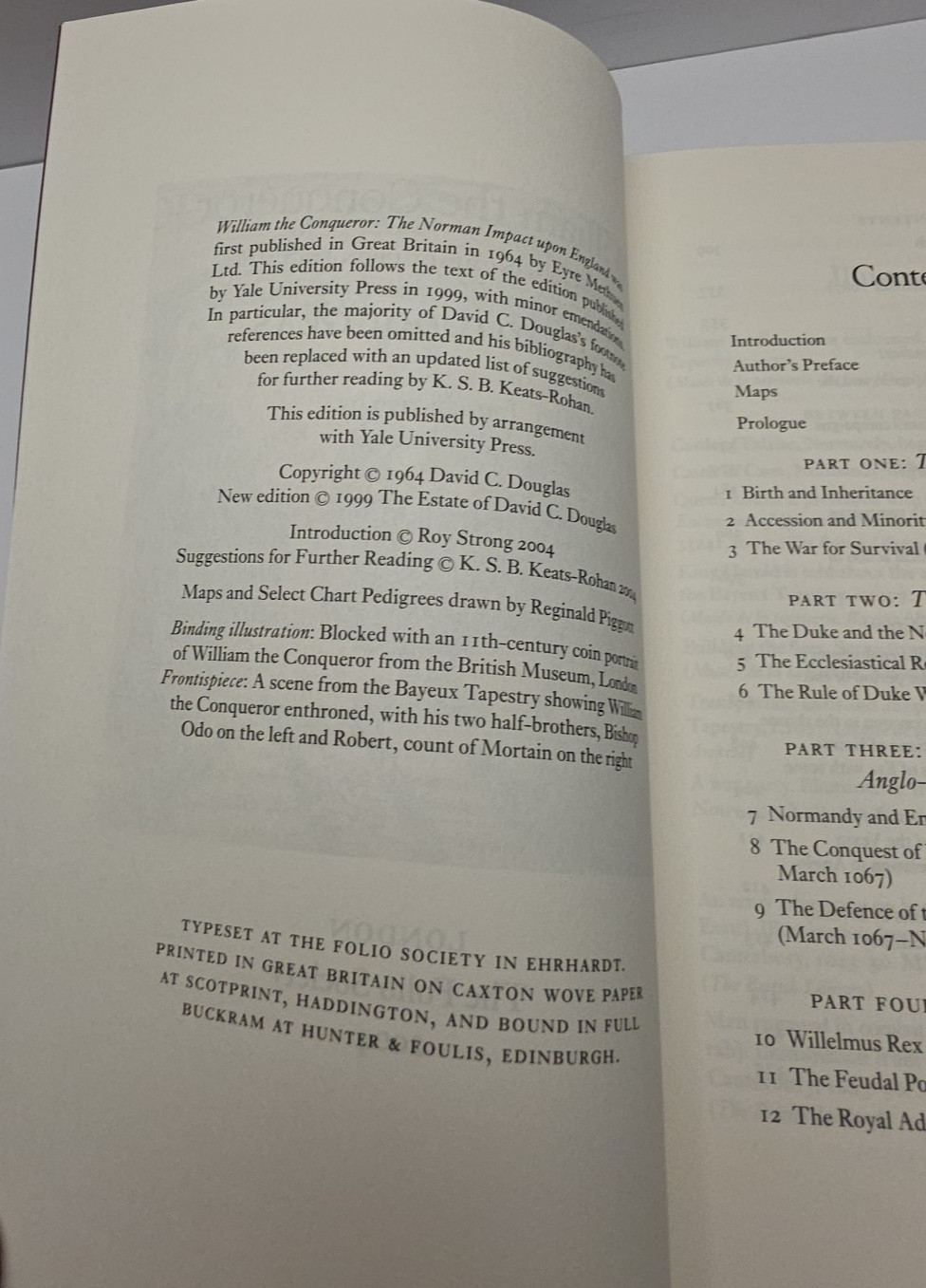 William the Conqueror David Douglas Folio Society in Slipcase 1st Folio Ed 2004