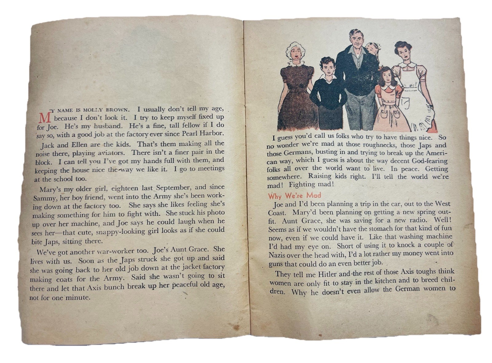 GPO Dept Of Treasury Mrs Brown Goes to War 1943 Appeal To Americans 1st Edition