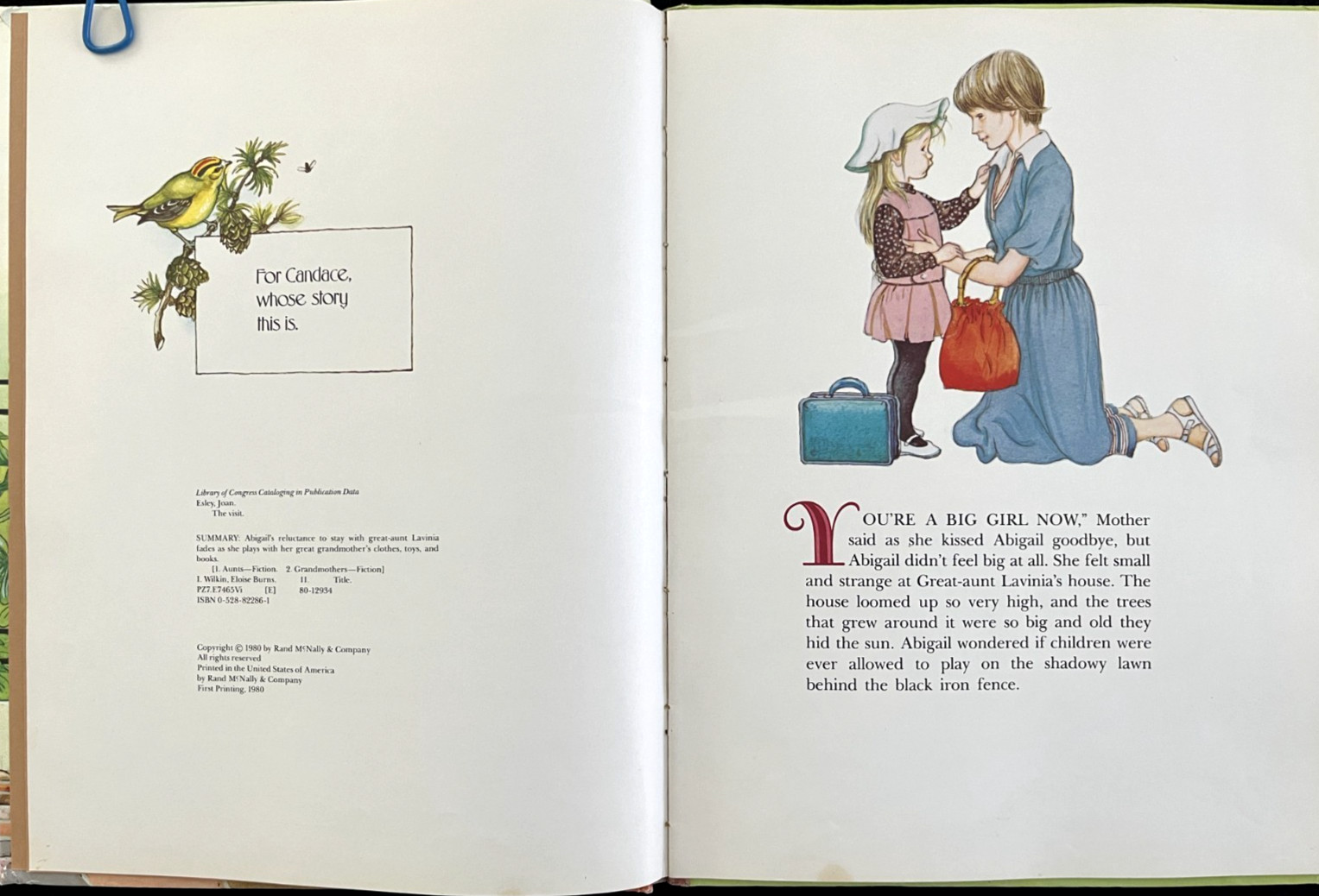 THE VISIT ~ vintage 1st ed. childrens Little Golden Book, Eloise Wilkin 9¼ x 12″