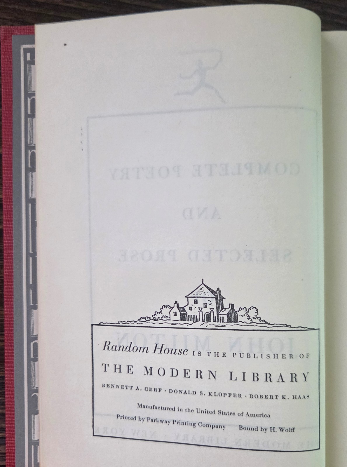John Milton, Complete Poetry & Selected Prose — Modern Library #132 (Early)
