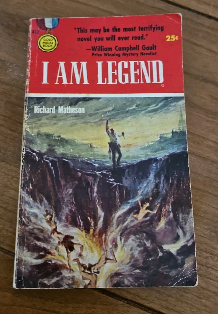 Richard Matheson I AM LEGEND 1954 true 1st Edition Gold Medal 417 PBO