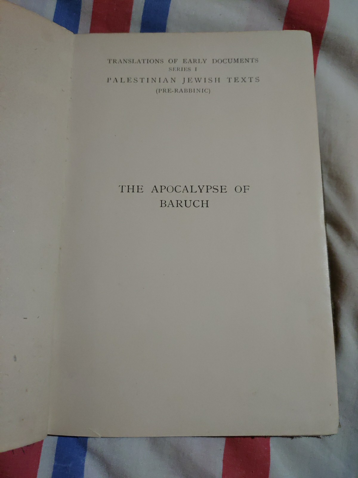 The Apocalypse Of Baruch And The Assumption Of Moses Book 1st Edition