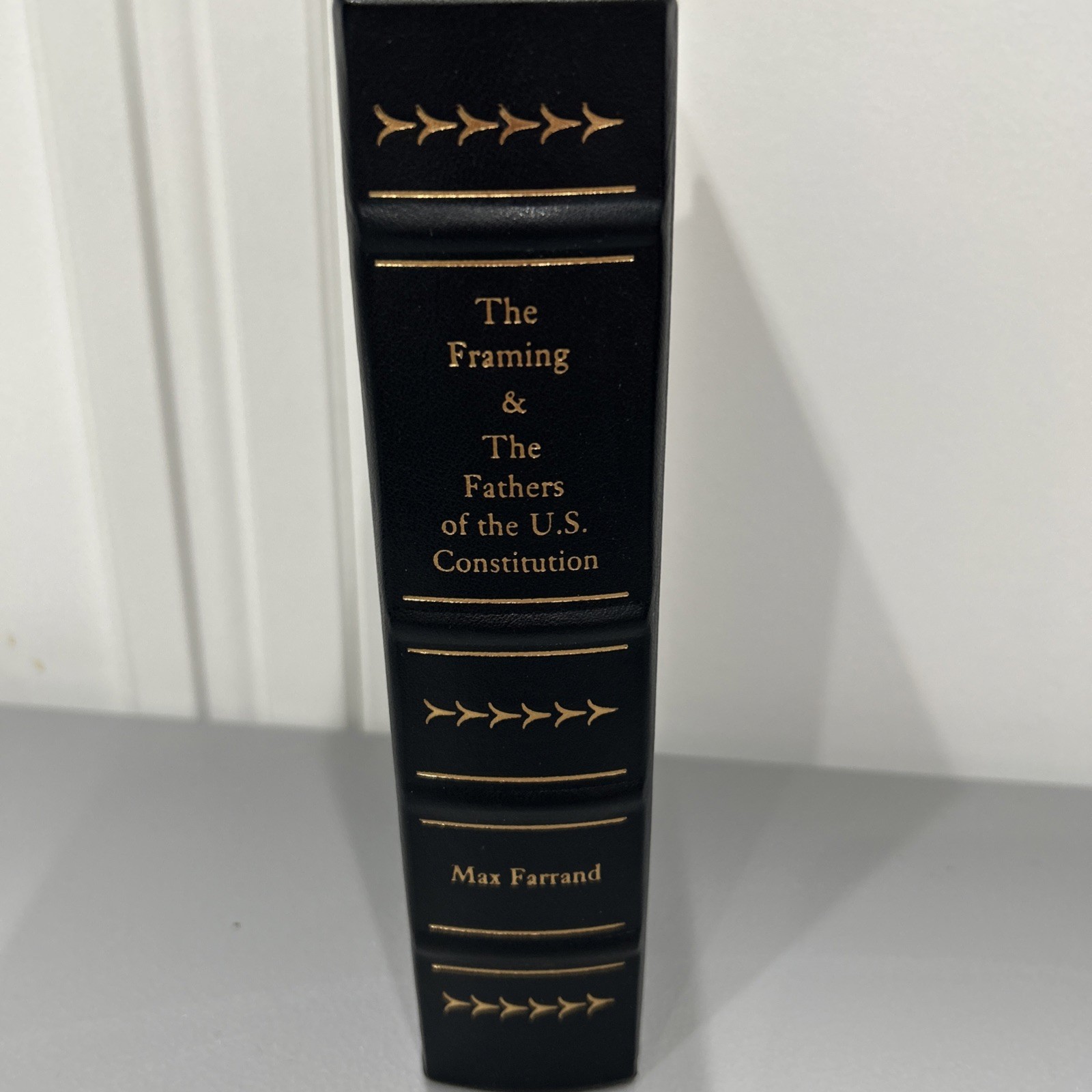 Farrand Framing & Fathers US Constitution Leather Book Library American Freedoms
