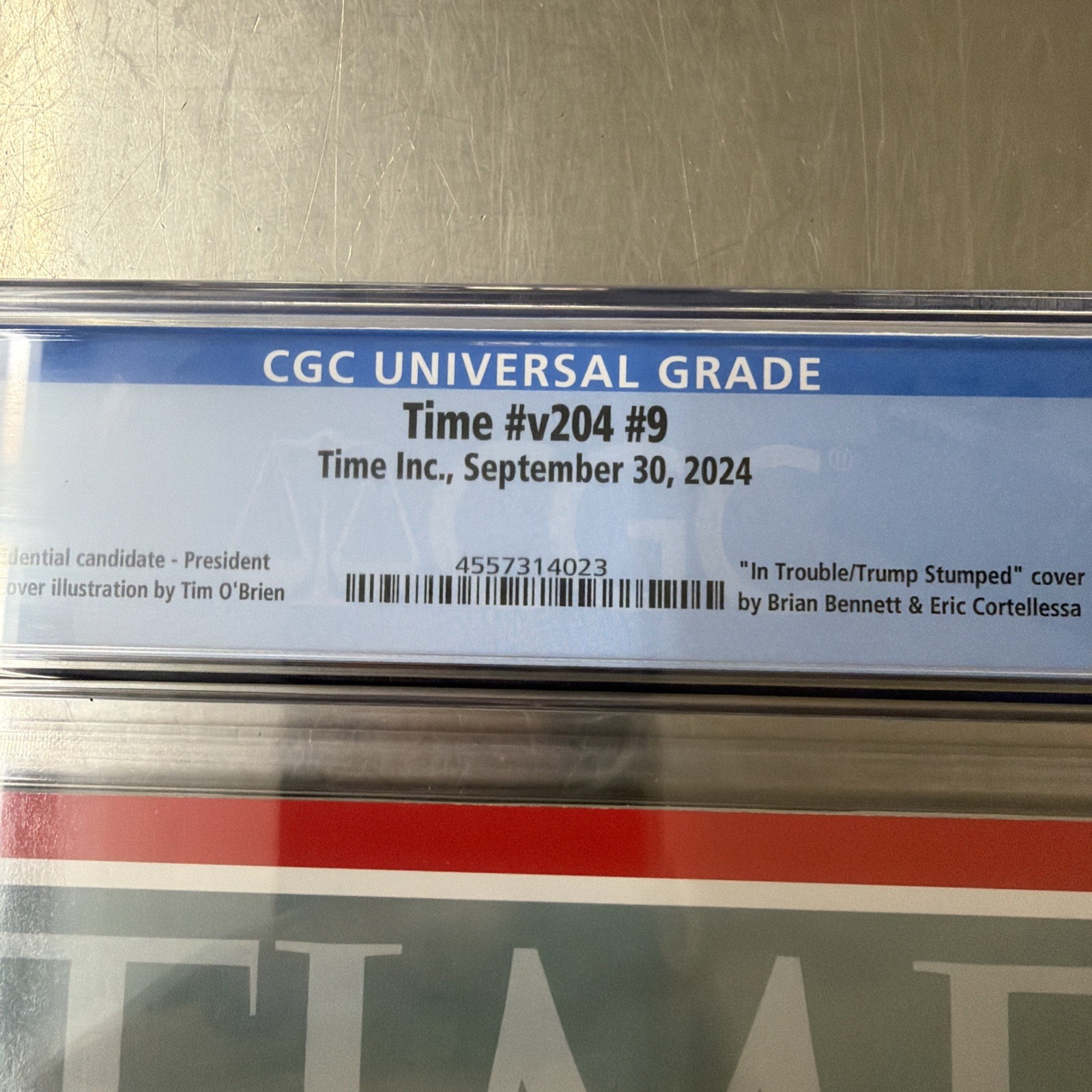 ?Time Magazine Donald Trump In Trouble – September 30 2024 CGC 9.2. RARE!!! ?