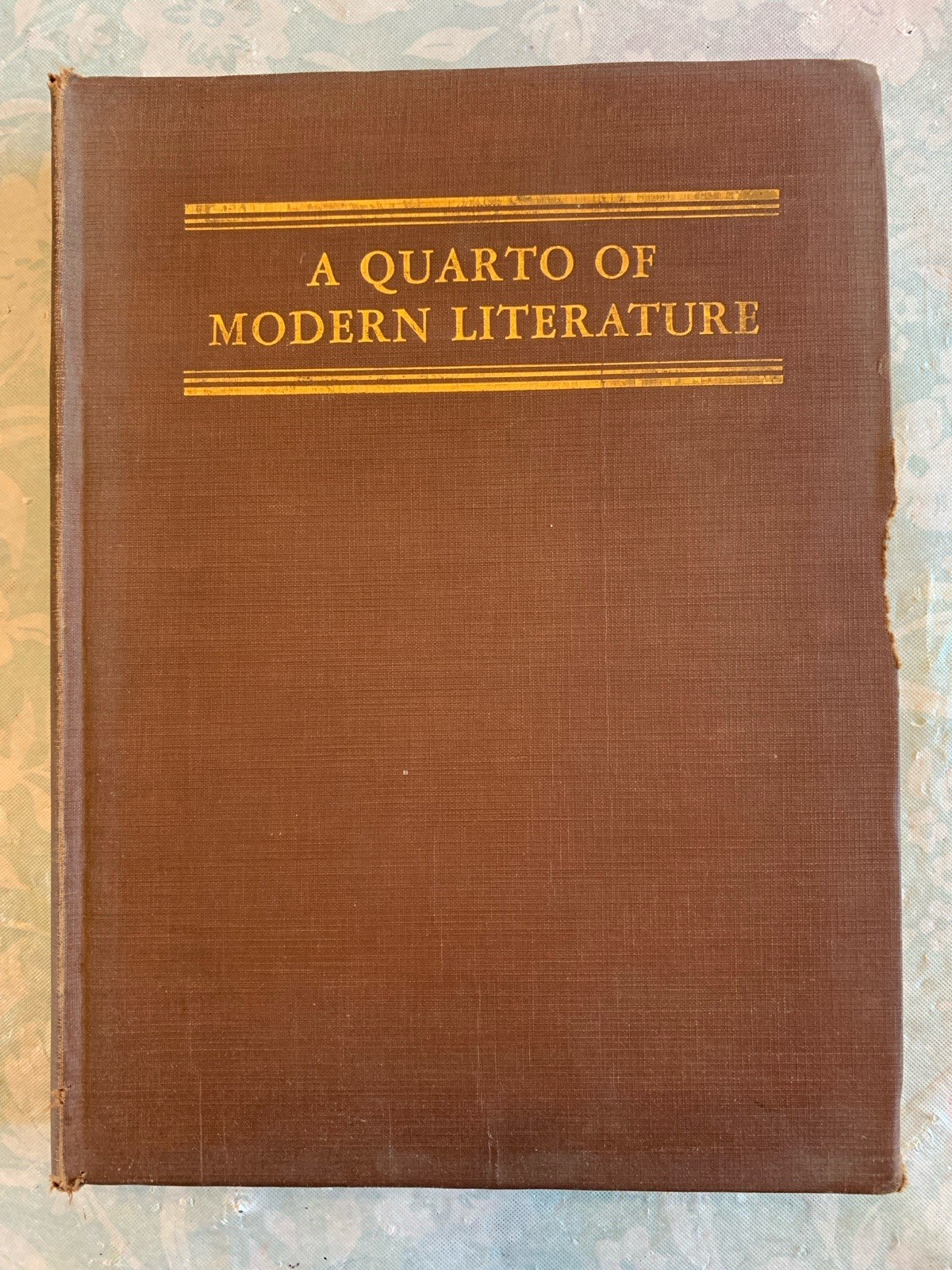 A Quarto of Modern Literature 1935 Charles Scribner’s Sons Hardcover Antique Vtg