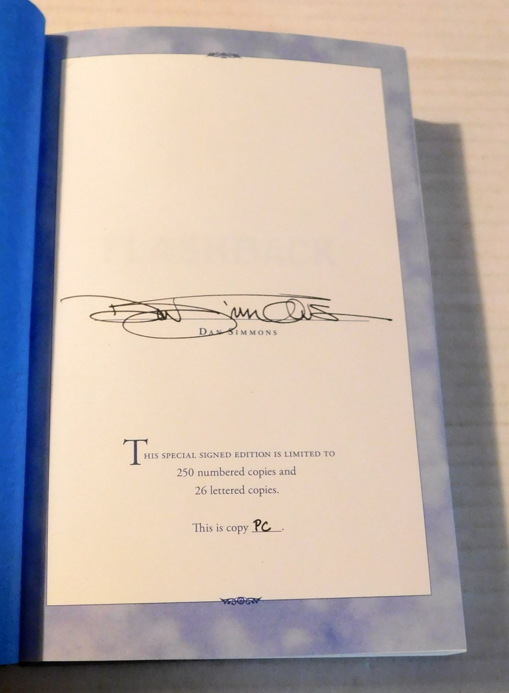 FLASHBACK – LIMITED EDITION SIGNED by DAN SIMMONS – 2011 Subterranean Press