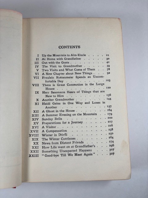 Heidi, Hardcover, 1923, David McKay Company, Newberry Classics by Johanna Spyri,