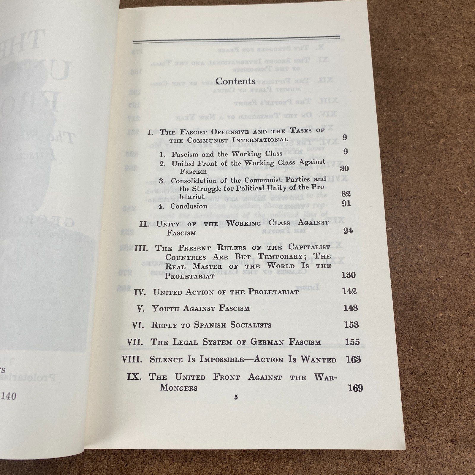 The United Front Struggle Against Fascism War Georgi Dimitroff Comintern 1975