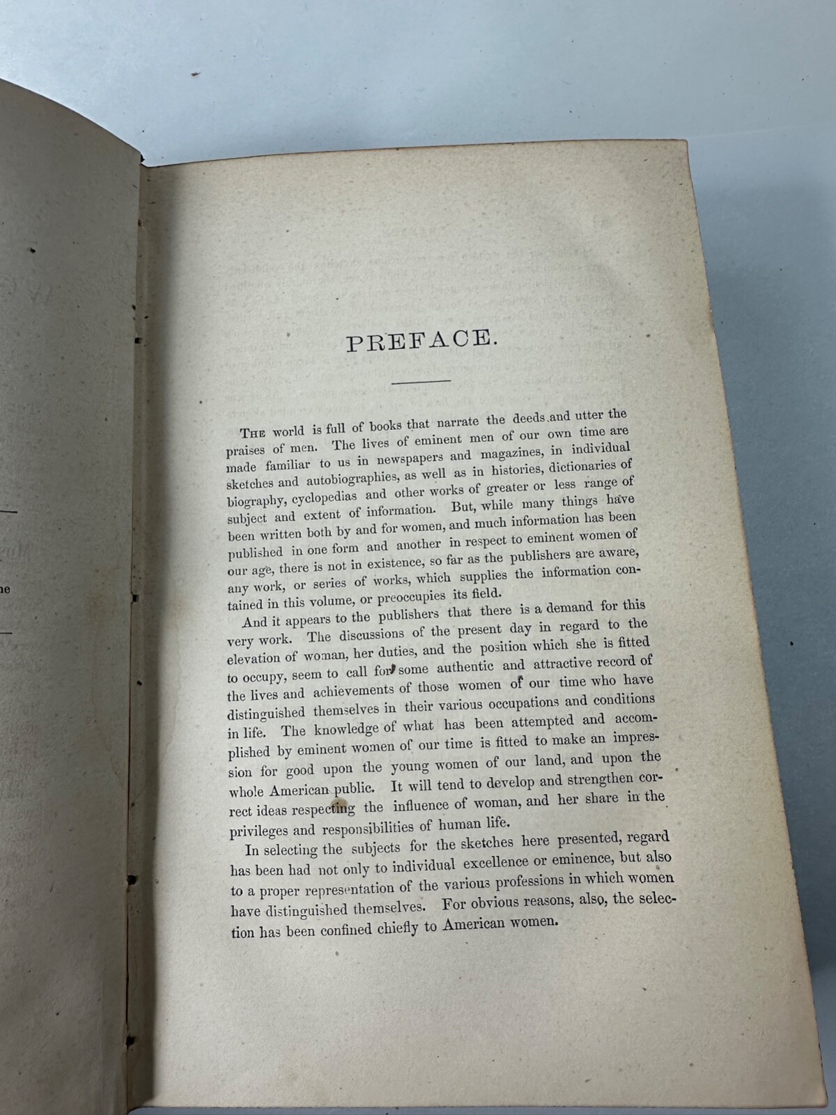 VTG Eminent Women of the Age 1868 Antique First Edition Book Illustrated Leather