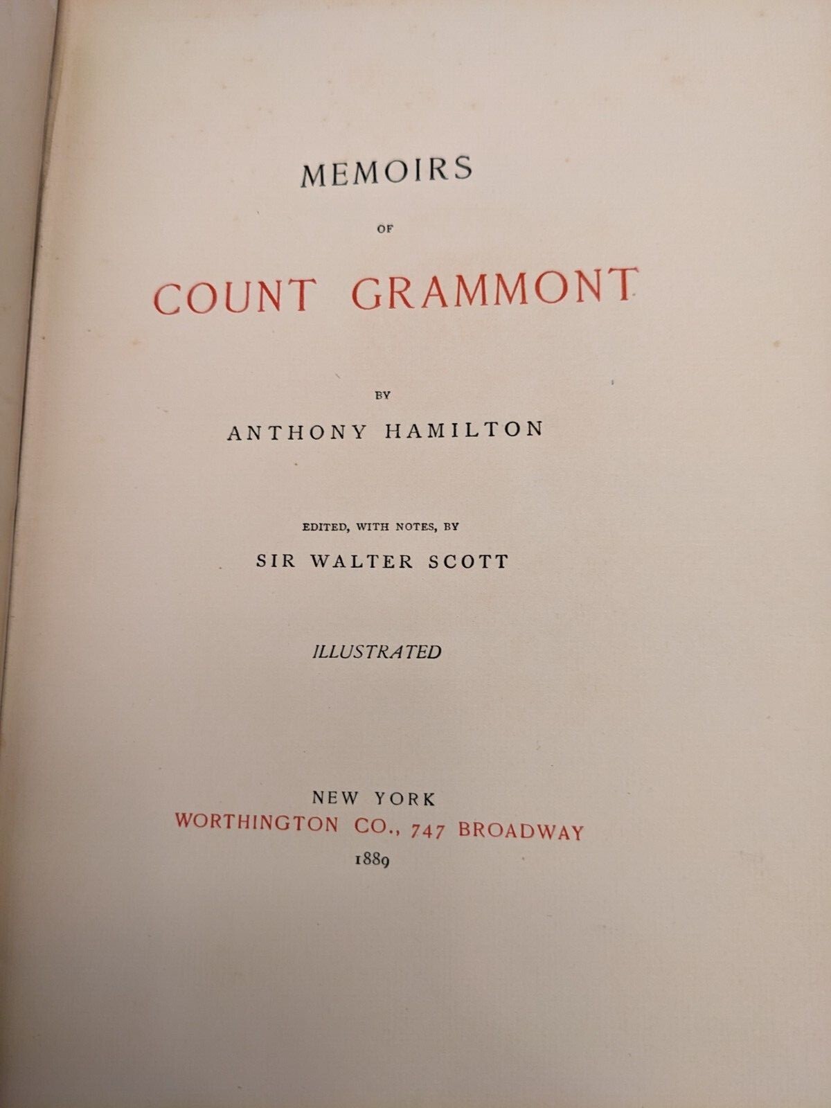 Memoirs of Count Grammont Anthony Hamilton 1889 1 of 500 limited edition Walter 