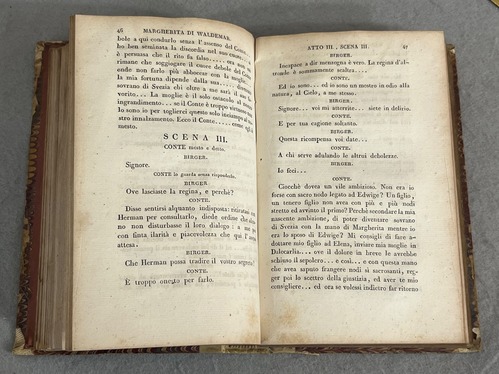 Antique Italian Plays Book Gio. Carlo Cosenza 5 Works in 1 Vellum Naples 1826