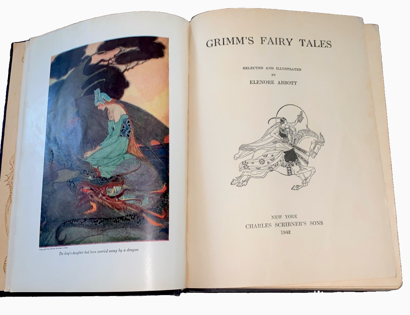 “ GRIMM’S FAIRY TALES “ 1942 HC/ELENORE ABBOTT ILLUSTRATIONS