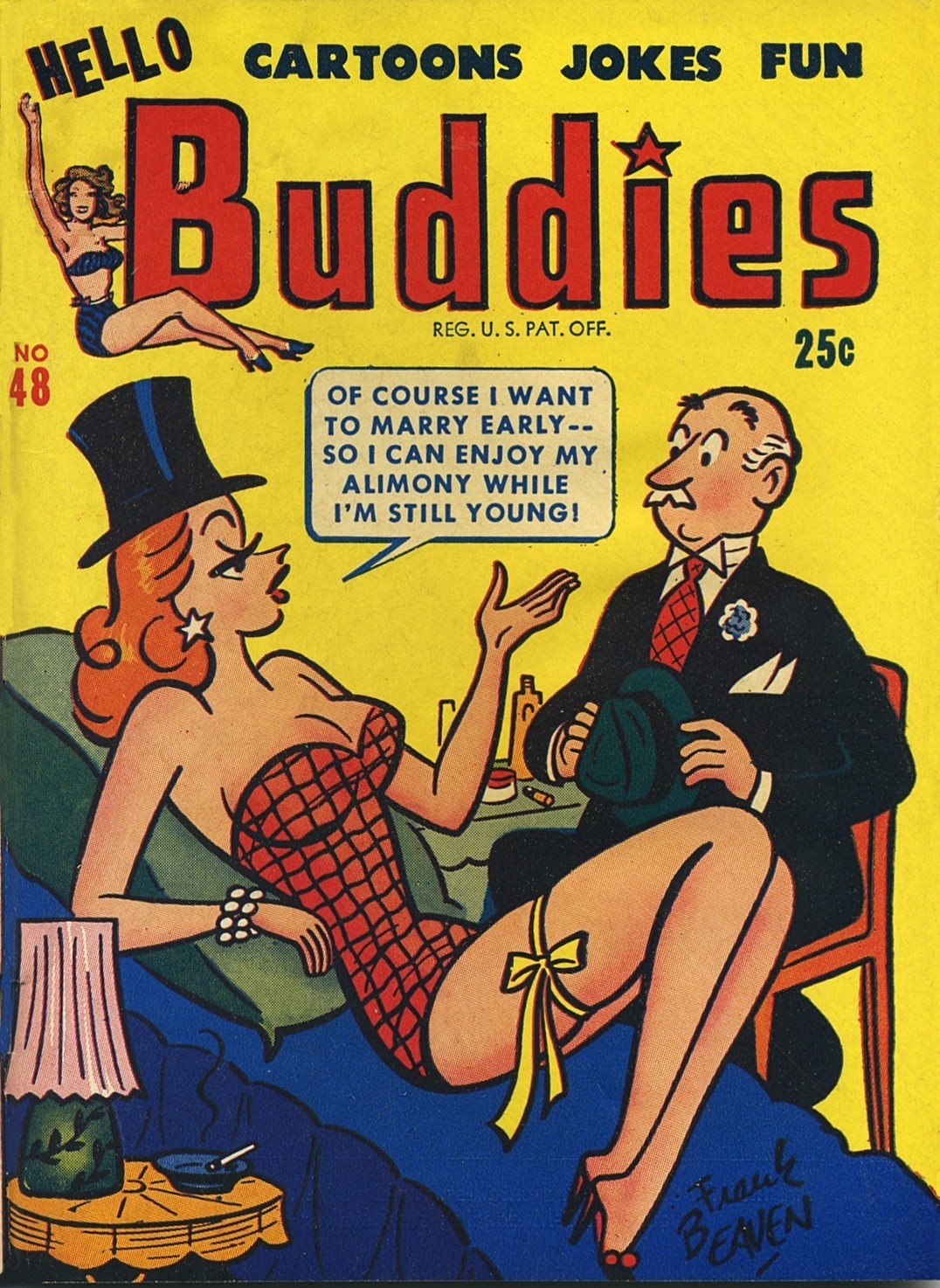 Hello Buddies – Sexy Girls Saucy Racy Comics Magazine – 61 old Issues on USB