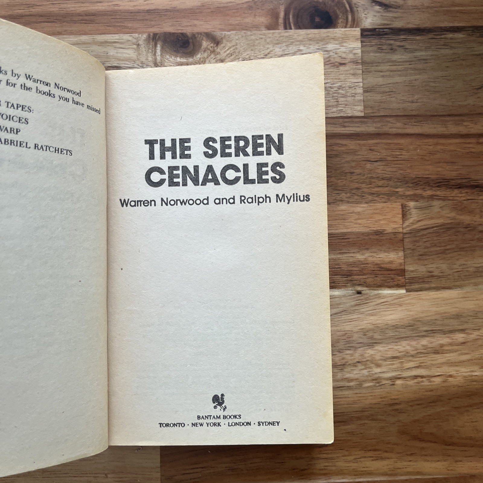 The Seren Cenacles by Warren Norwood-1983