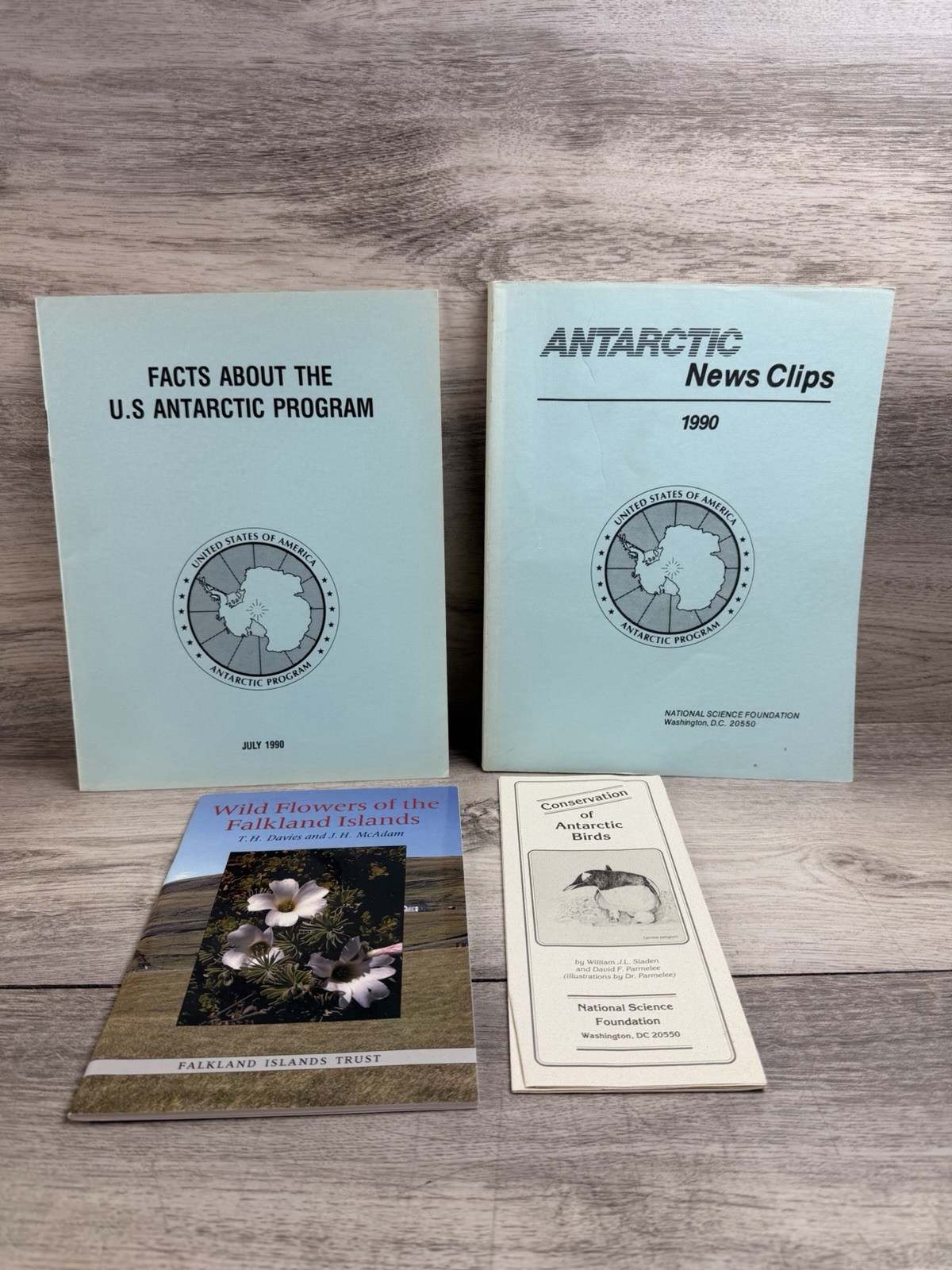 Antarctica Vintage 1990s Information Scientific News Wildlife Flowers Programs
