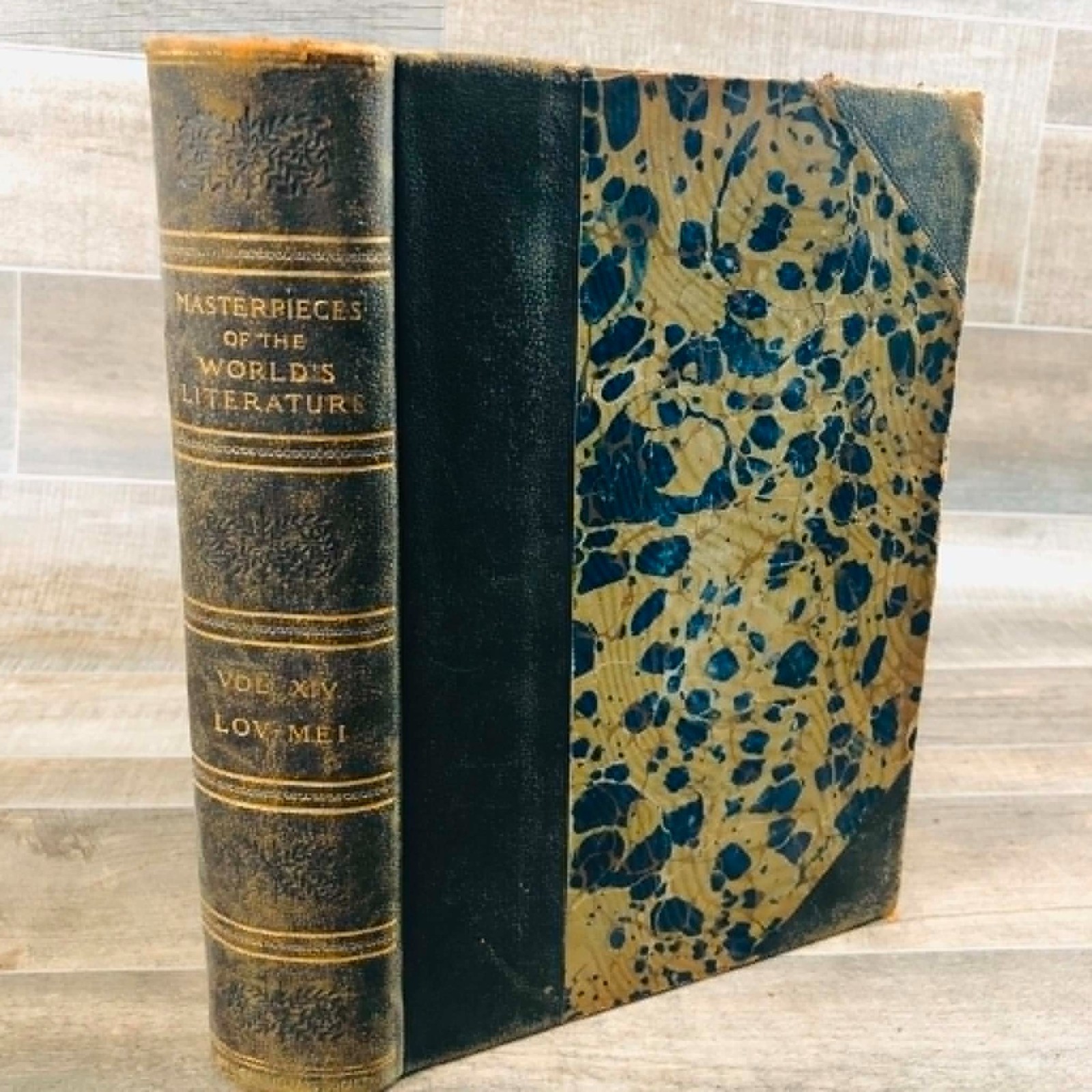 1899 Masterpieces of the World’s Literature Ancient Modern Vol XIV Peck Leather