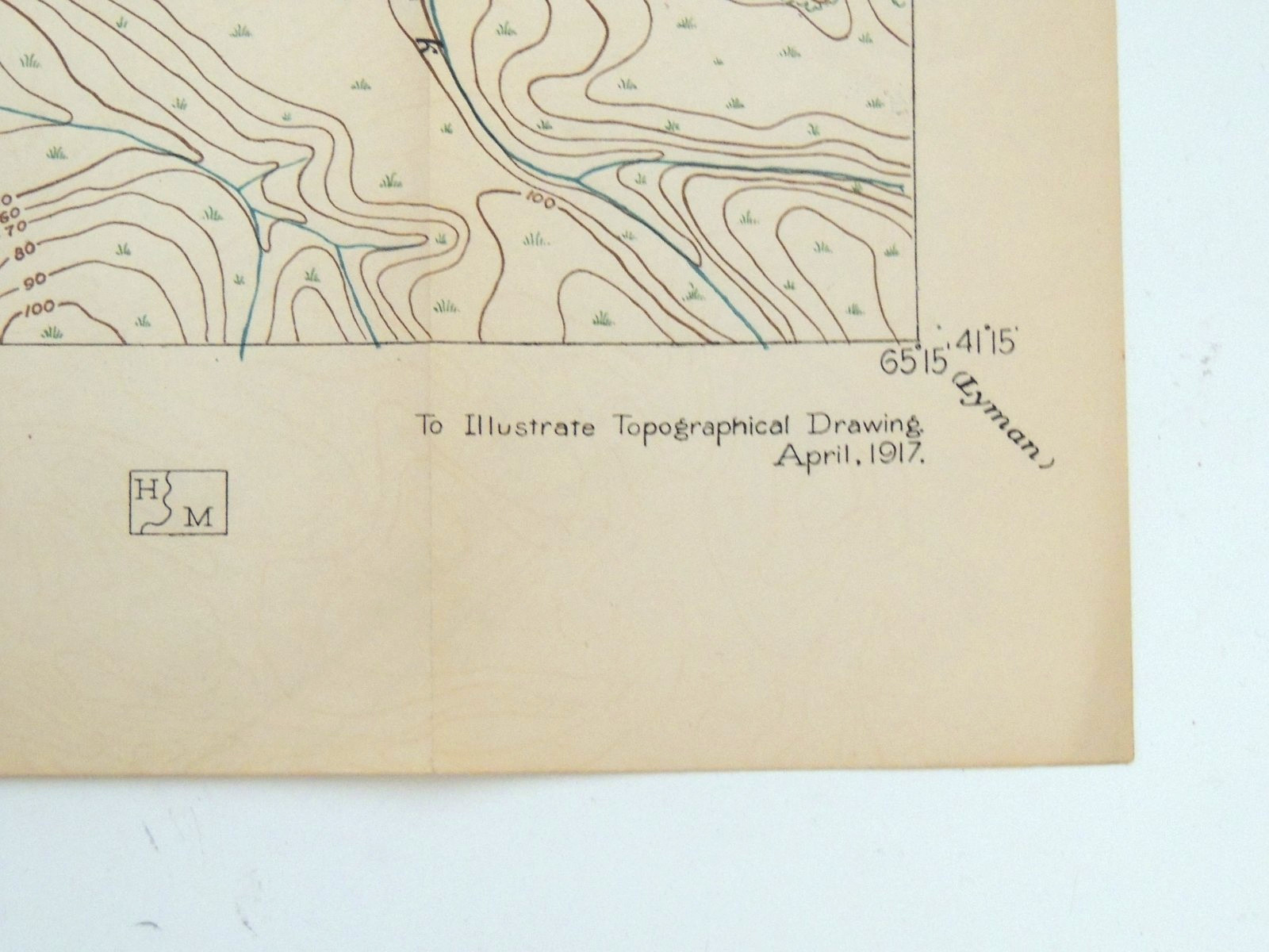 Map Reading and Topographical Sketching 1918 First Edition Edwin R. Stuart Map