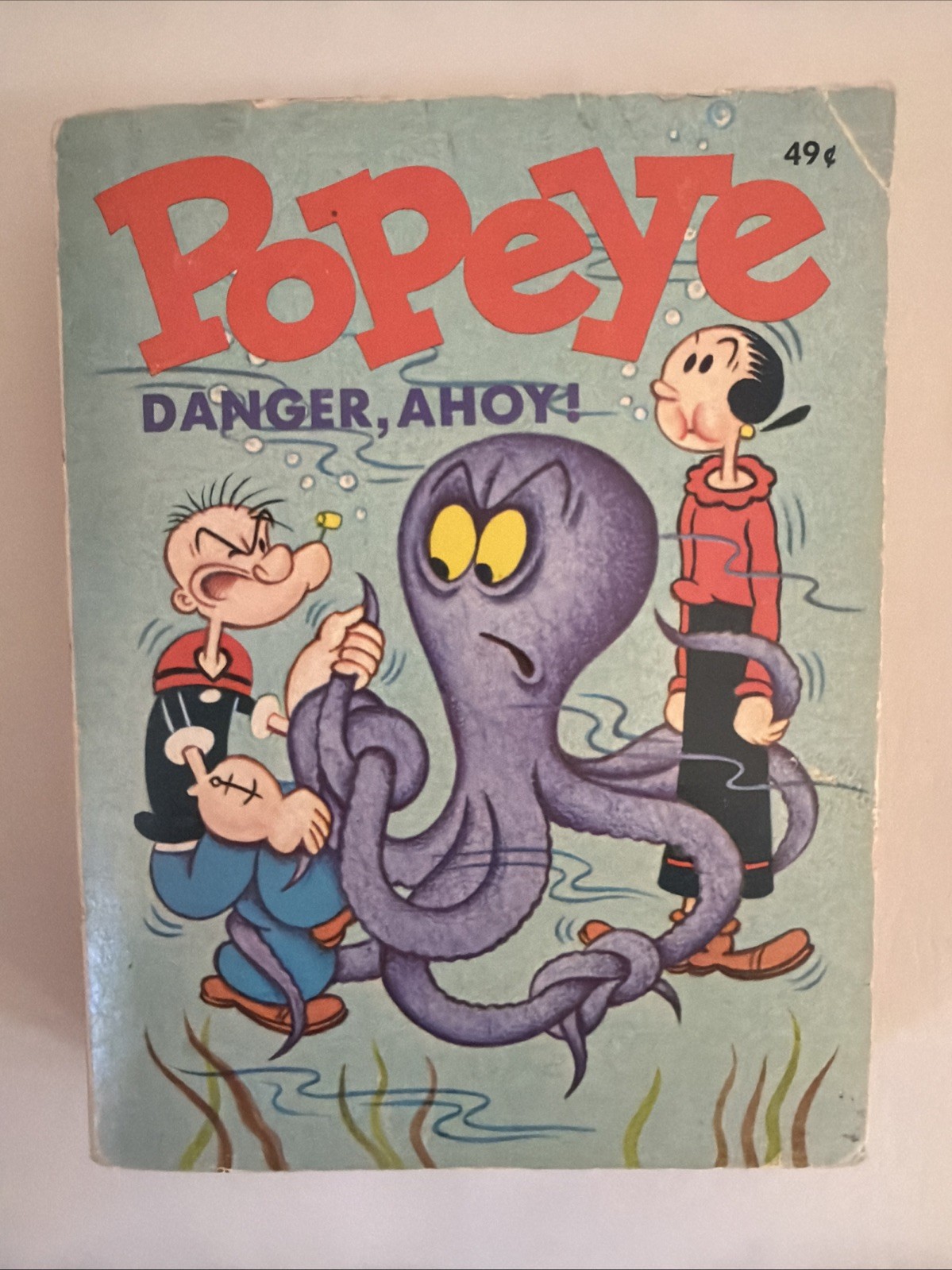 Popeye The Sailor Danger Ahoy! Book Copyright 1969 Whitman Publishing