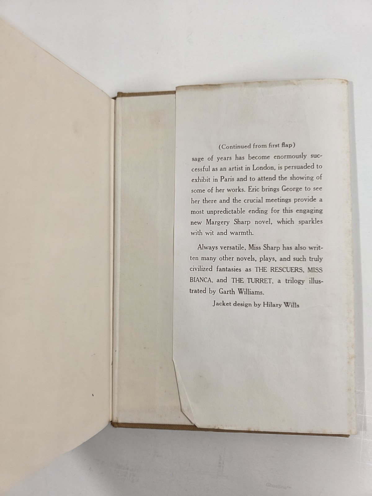 MARTHA, ERIC AND GEORGE Margery Sharp Little, Brown and Company 1st edition DJ