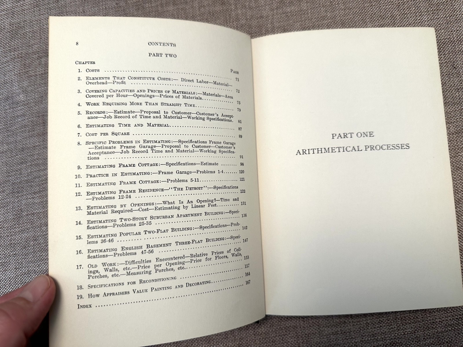 1942 Practical Estimating for Painters and Decorators textbook, Crannell